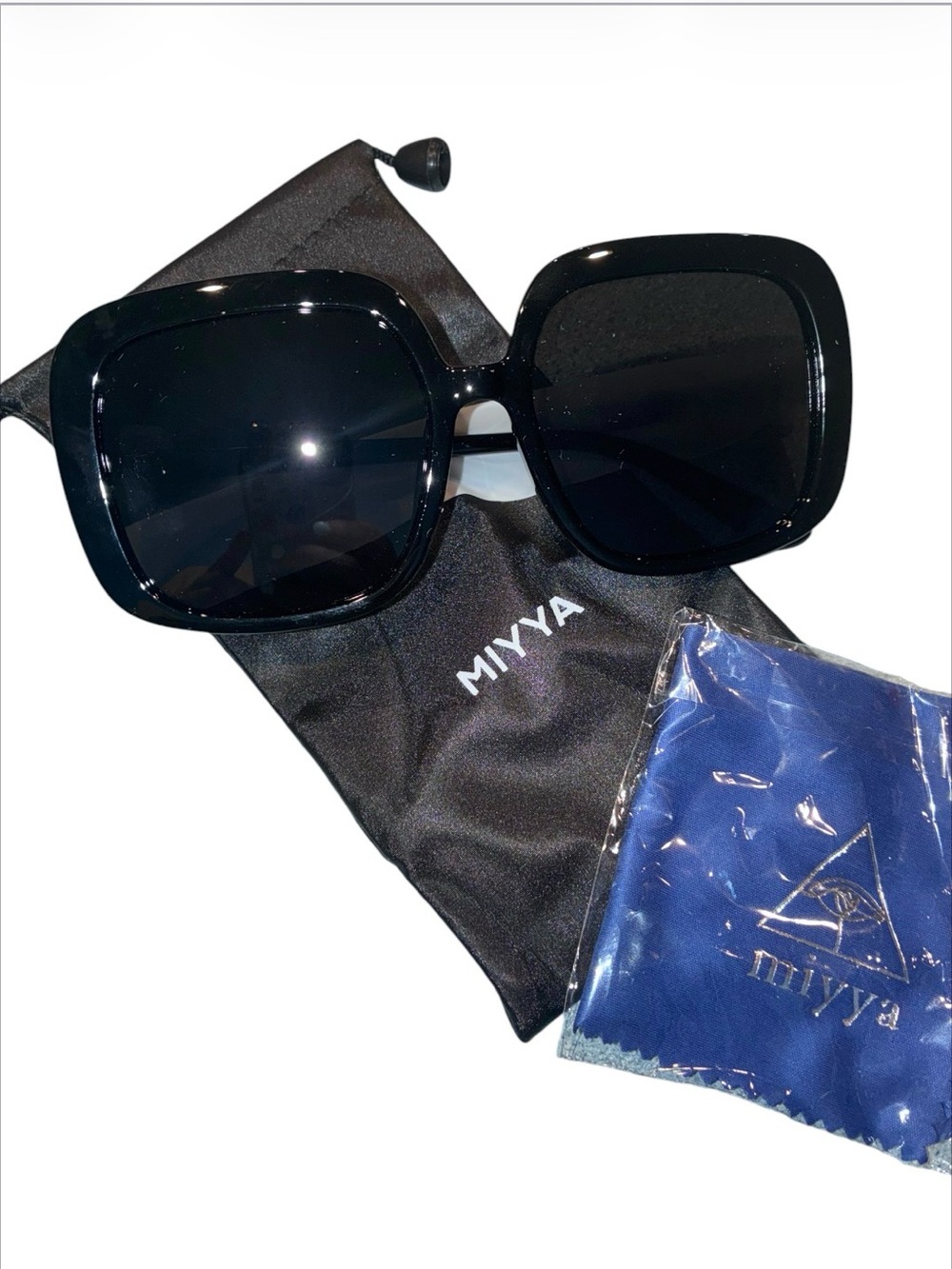 Black Oversized Square Women's Sunglasses